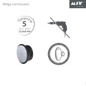 Etagère d'angle de douche à  fixer TABARCA Alu & Verre Satiné MSV
