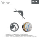 Porte rouleau papier wc adhésif YONO Acier Noir mat & Bambou MSV