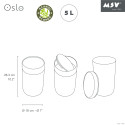 MSV Schwingdeckeleimer PP & Bamboo OSLO 5L Schwarz