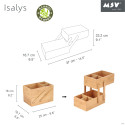 Organisateur de maquillage Bambou 2 niveaux ISALYS Beige MSV