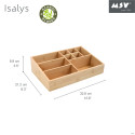Organizer per trucchi in bambù 10 scomparti ISALYS Beige MSV