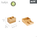 Scatola organizer multiuso 3 scomparti impilabili Bamboo ISALYS Beige MSV