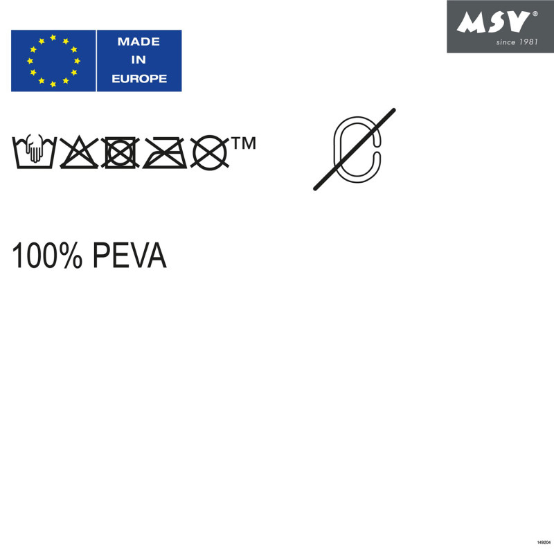 Cortina de ducha PEVA SNOW 140x180cm CALIDAD PREMIUM Blanco MSV