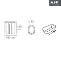 PEVA Shower curtain ROMANA 180x180cm black MSV