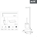 Combiné Wc Bambou & Inox Blanc MSV