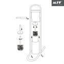 Kombi-WC-Garnitur Edelstahl grau MSV