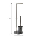 Combined Wc Stainless Steel & Gray Glass MSV