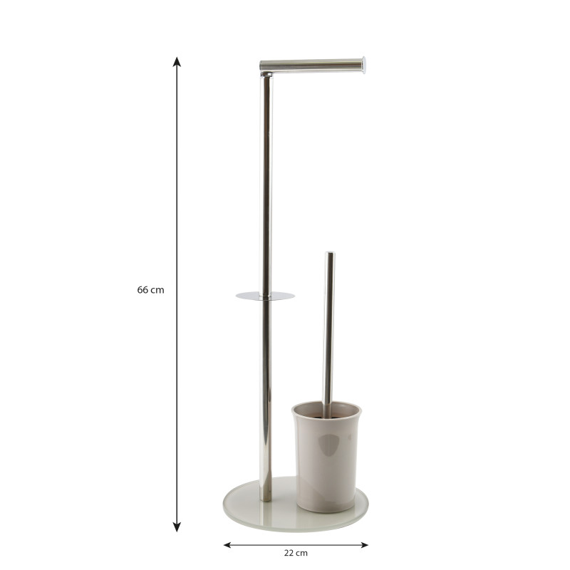 Combiné wc Inox & Verre Taupe MSV