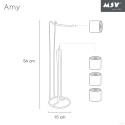 Porte Rouleau papier Wc sur pied avec réserve AMY Acier Chromé MSV