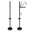 Porte Rouleau Papier Wc sur pied avec system reserve top tournable sur socle Acier Noir mat MSV