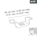 Grand siège de baignoire extensible 50-70cm Blanc - Max 120kg MSV