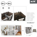 Panier à  linge 2 compartiments DARK LIGHT (2x40L) Taupe MSV