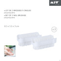 Set of 2 White MSV Cleaning Brushes