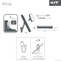 Specchio con Luce Led ANIA Nero Opaco MSV