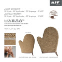 Gant de bain exfoliant en jute MSV