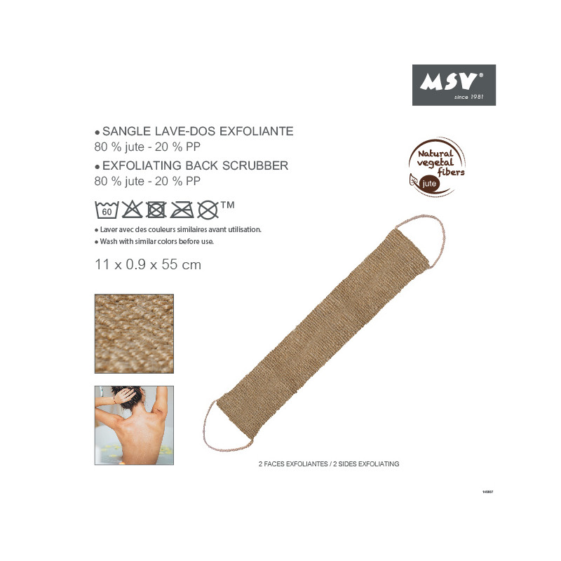 Sangle lave-dos exfoliante en jute MSV
