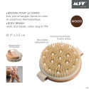Brosse de massage exfoliante ronde en poils et picots MSV