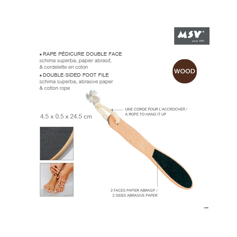Rape double face pour les pieds MSV
