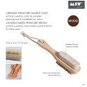 Brosse de bain en bois 2 en 1 MSV