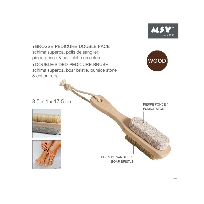 Cepillo de baño de madera 2 en 1 MSV