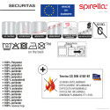Cortina de ducha Poliéster SECURITAS 180x200cm Blanco Spirella