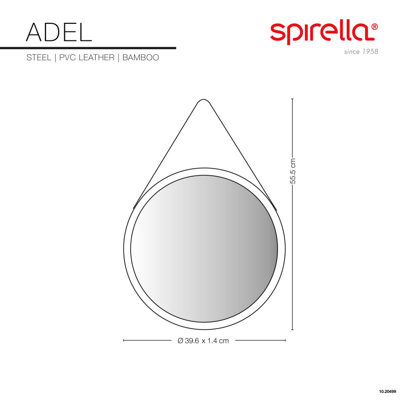 Miroir à  fixer ADEL Bambou Spirella