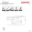 Wall-mounted toilet roll holder TAREK Black Steel & Bamboo Spirella