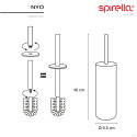 Scopino WC con supporto in acciaio inox NYO Black Titan Spirella