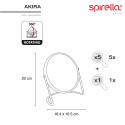 Miroir grossissant sur pied Acier AKIRA Noir mat Spirella