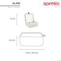 Boà®te à bijoux avec miroir Bambou & PS carré ALAIS Blanc Spirella