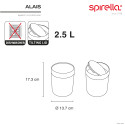 Poubelle à bascule de salle de bain Bambou ALAIS 2,5L Noir Spirella