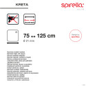 Rod bar for extendable shower curtain or bathtub without drilling in Aluminum KRETA 75-125cm White Spirella
