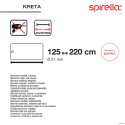 Rod bar for extendable shower curtain or bathtub without drilling in Aluminum KRETA 125-220cm White Spirella