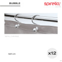 Juego de 12 anillas para cortina de ducha BUBBLE cromadas Spirella