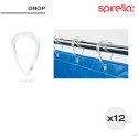 Spirella 12er Set Duschvorhangringe DROP Clear