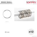 Set of 12 Shower curtain Rings RINGO SMALL Brushed Spirella