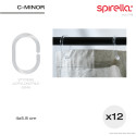 Juego de 12 anillas para cortina de ducha C-MINOR Transparente Spirella