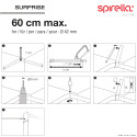 Barre support de plafond Blanche pour barre modèle Surprise Spirella