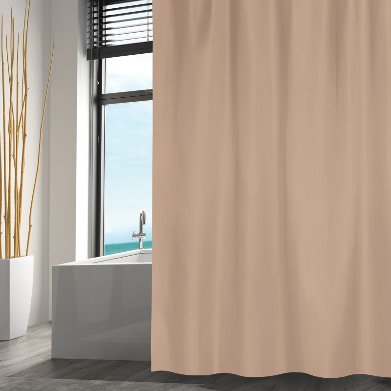 Rideau de douche Polyester 180x200cm Cappuccino MSV