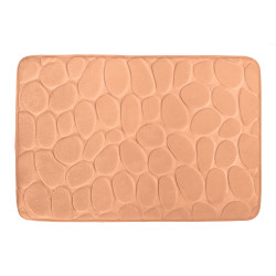 TAPIS DE BAIN GALET MOUSSE PECHE 50X80 CM