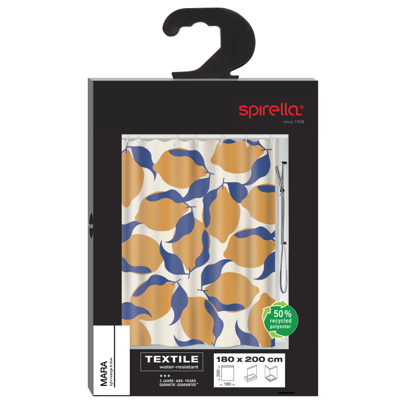 POLYESTER SHOWER CURTAIN 180x200CM MARA