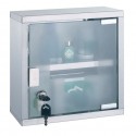 Armoire Pharmacie à clé Acier & Inox verre MSV MSV