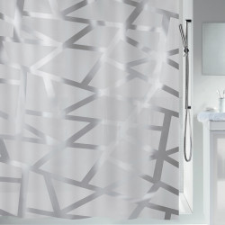 Rideau de douche gris à motif
