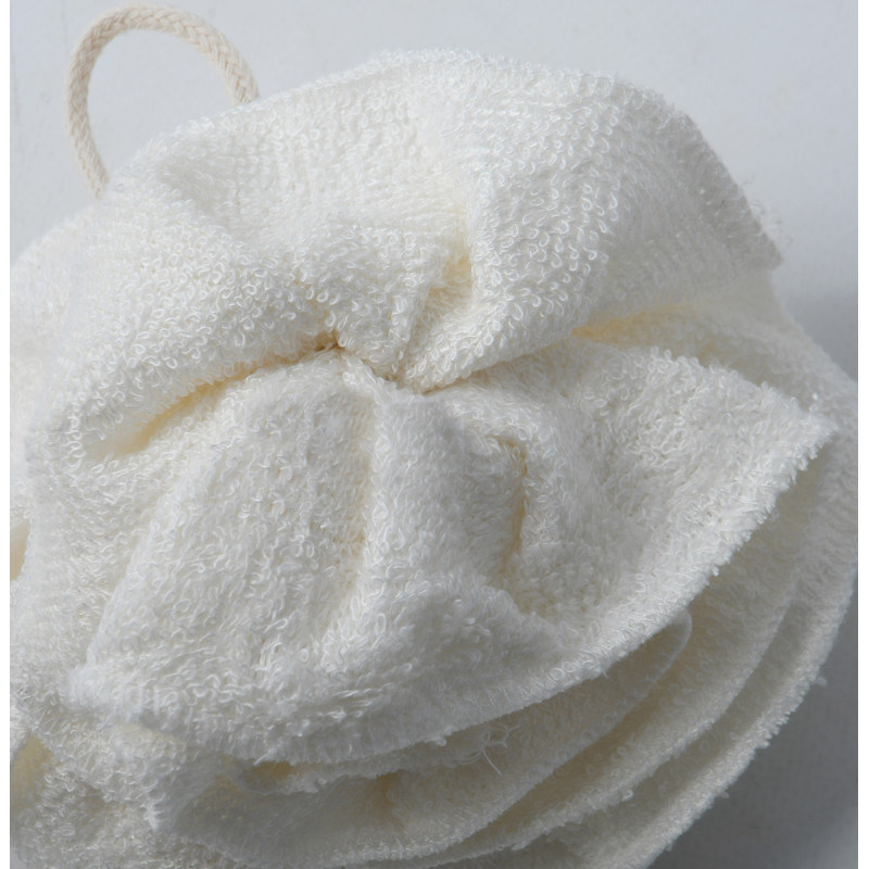 FLEUR DE DOUCHE EN FIBRE DE BAMBOU ET COTON