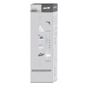 Estante de ducha de esquina autoportante 125-245cm Blanco telescópico - Sin taladrar - 4 estantes MSV
