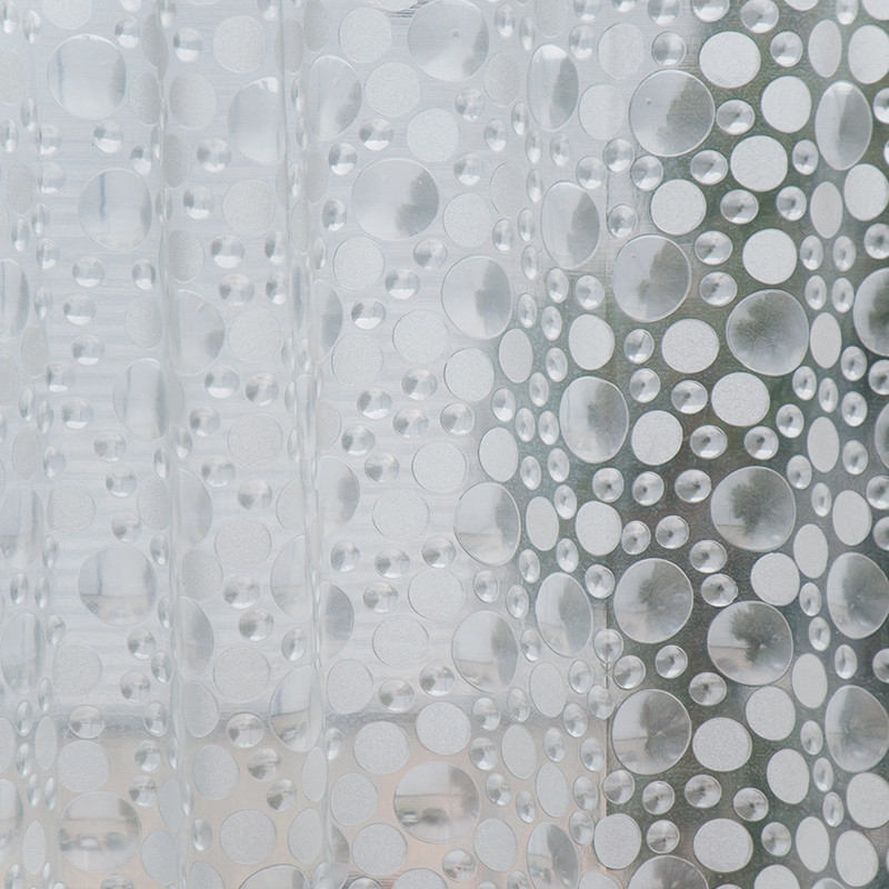 Rideau de douche EVA COPENHAGUE 180x200cm QUALITE PREMIUM Transparent  - Anneaux inclus MSV
