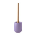 Escobillero con soporte Poliresina y madera SVEN Lavanda mate Spirella