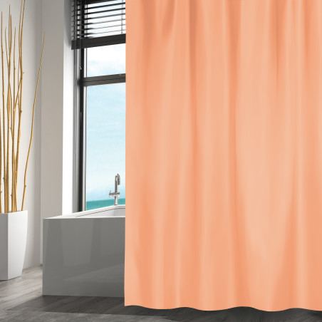 Polyester shower curtain 180x200cm Peach MSV