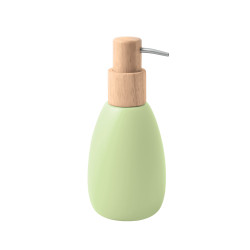 Dispenser sapone in poliresina e legno SVEN Matcha Spirella