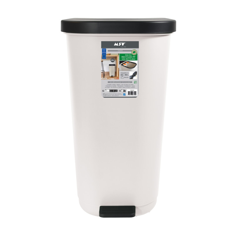 WHITE 35L HARPER BIN